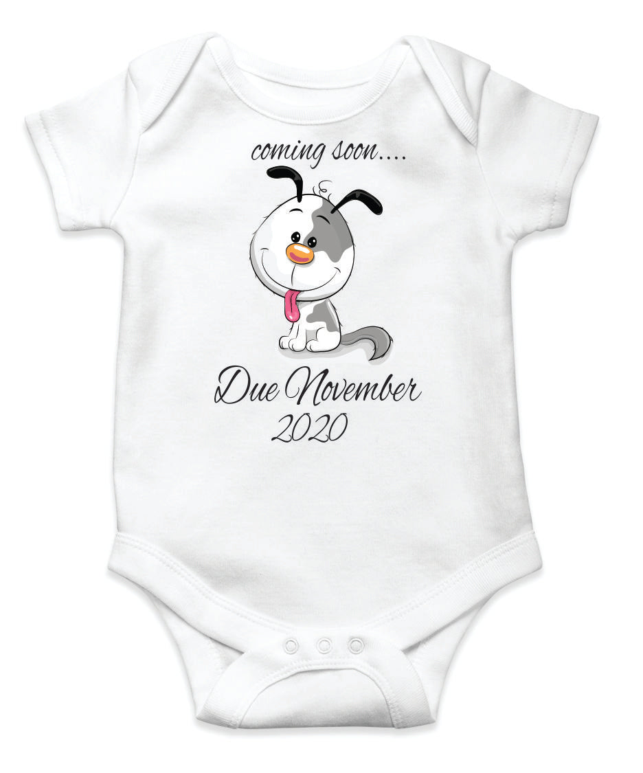 Pregnancy Announcement Onesie For a Boy coming