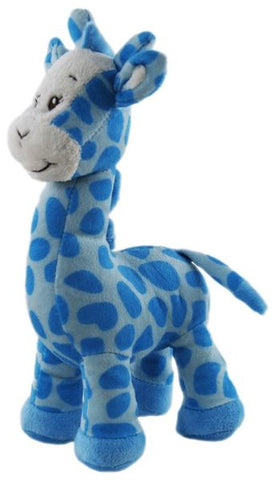 GIRAFFE SAFARI W-RATTLE BLUE - 25CM