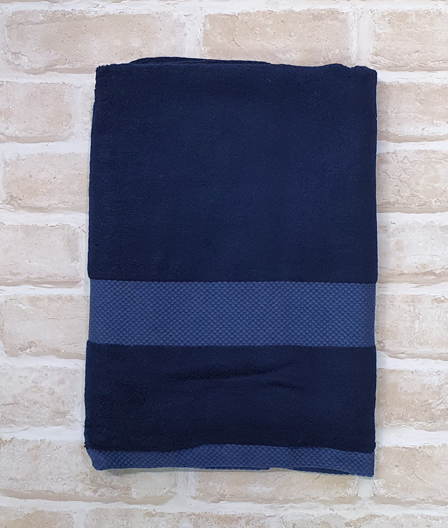 Personalised Navy Bamboo Towel with Name