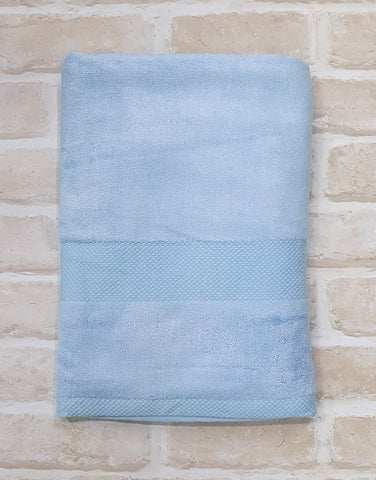 Personalised Sky Blue Bamboo Towel with Name