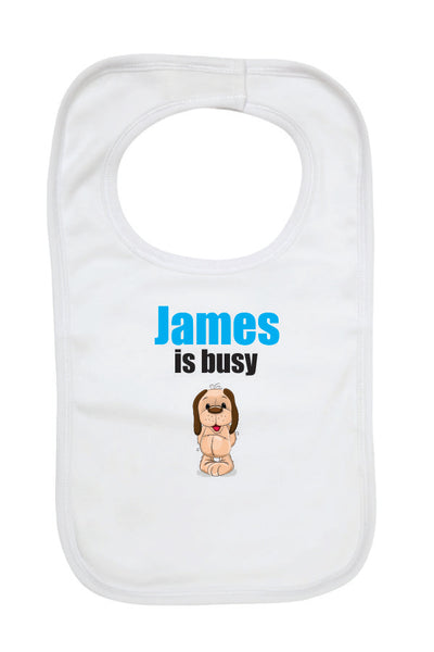Personalised Onesie for intruducing to family and friends - 100% Organic Cotton - Hello I'M... (Dog Print - Boy)