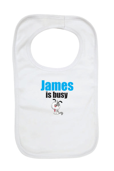Personalised Onesie for introducing to your family and friends  - 100% Organic Cotton - Hello I'M... (Puppy Print - Boy)