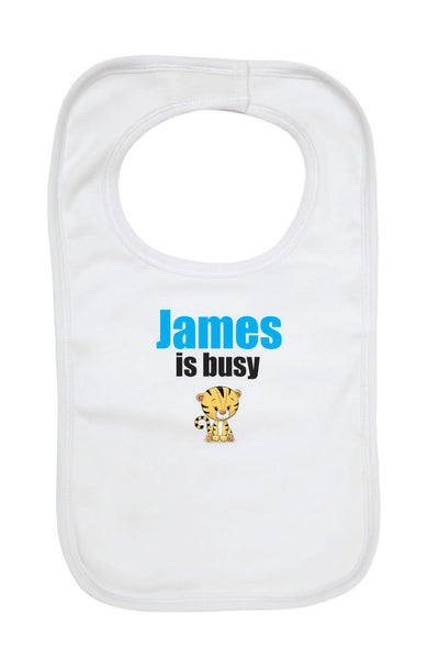 Personalised Onesie for introducing to your family and friends  - 100% Organic Cotton - Hello I'M... (Tiger Print - Boy)