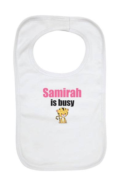 Personalised Onesie for introducing to your family and friends - 100% Organic Cotton - Hello I'M... (Tiger Print - Girl)