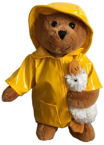 TEDDY IN A  RAINCOAT WITH A DUCK